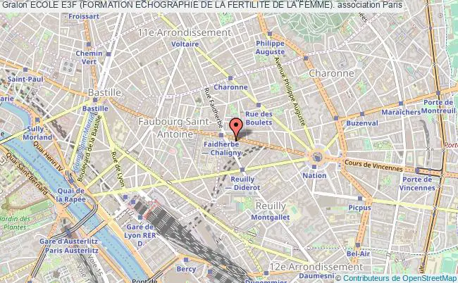 plan association Ecole E3f (formation Echographie De La Fertilite De La Femme). Paris