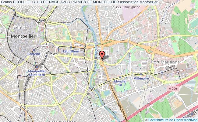 plan association École Et Club De Nage Avec Palmes De Montpellier Montpellier