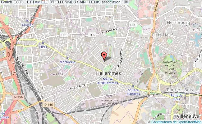 plan association Ecole Et Famille D'hellemmes Saint Denis Hellemmes - Lille