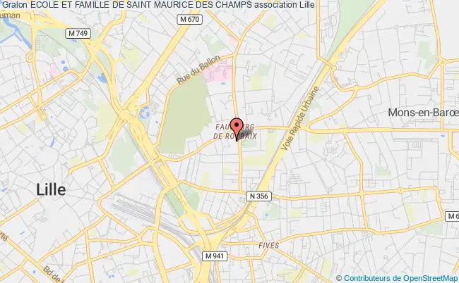 plan association Ecole Et Famille De Saint Maurice Des Champs Lille