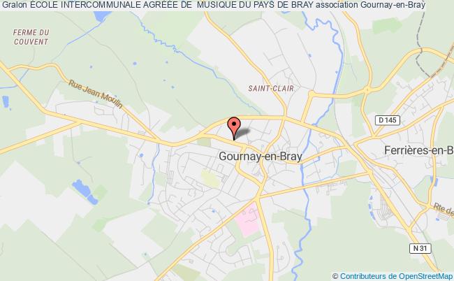 plan association École Intercommunale AgrÉÉe De  Musique Du Pays De Bray Gournay-en-Bray