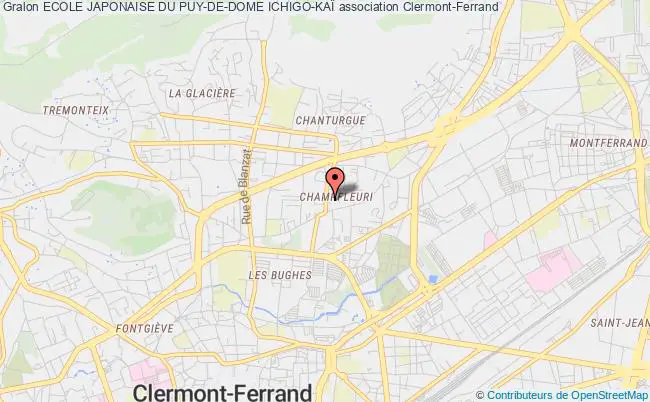 plan association Ecole Japonaise Du Puy-de-dome Ichigo-kaÏ Clermont-Ferrand