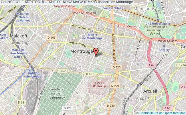 plan association Ecole Montrougienne De Krav Maga (emkm) Montrouge