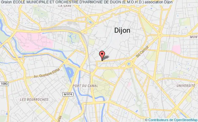 plan association Ecole Municipale Et Orchestre D'harmonie De Dijon (e.m.o.h.d.) Dijon