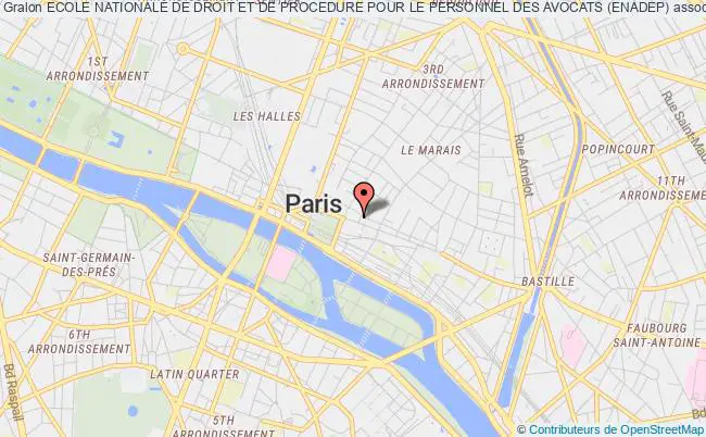 plan association Ecole Nationale De Droit Et De Procedure Pour Le Personnel Des Avocats (enadep) Paris