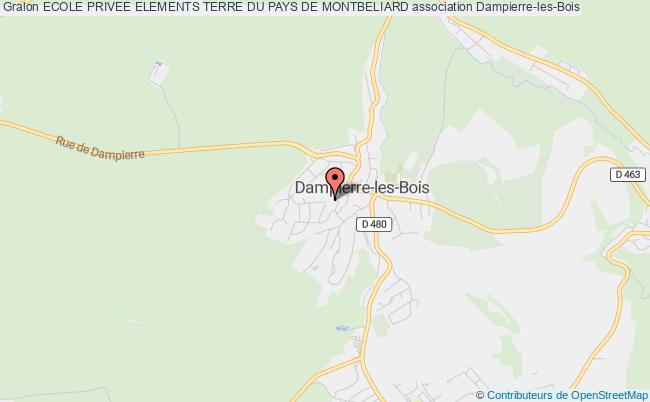 plan association Ecole Privee Elements Terre Du Pays De Montbeliard Dampierre-les-Bois