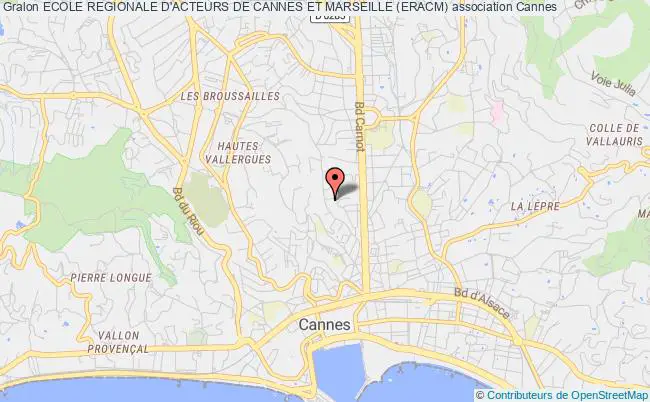 plan association Ecole Regionale D'acteurs De Cannes Et Marseille (eracm) Cannes