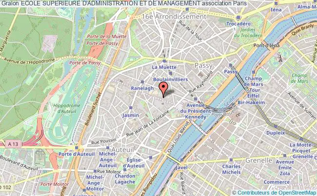 plan association Ecole Superieure D'administration Et De Management Paris
