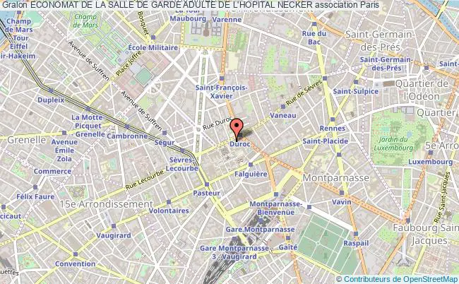plan association Economat De La Salle De Garde Adulte De L'hopital Necker Paris