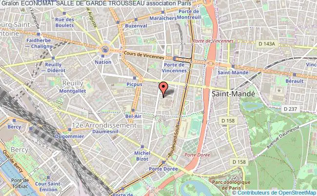 plan association Economat Salle De Garde Trousseau Paris