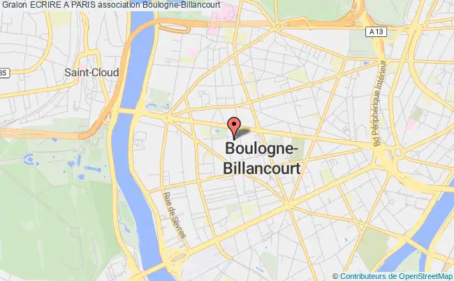 plan association Ecrire A Paris Boulogne-Billancourt