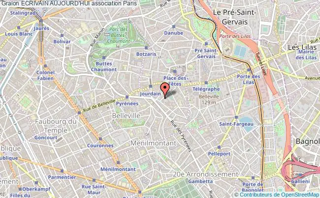 plan association Ecrivain Aujourd'hui Paris