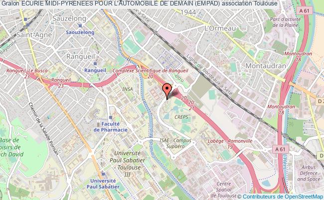 plan association Ecurie Midi-pyrenees Pour L'automobile De Demain (empad) Toulouse