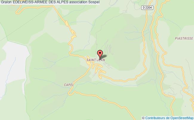 plan association Edelweiss-armee Des Alpes Sospel