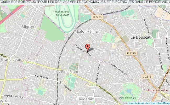 plan association Edp Bordeaux (pour Les Deplacements Economiques Et Electriques Dans Le Bordelais) Bordeaux