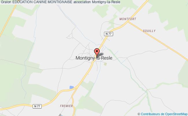 plan association Education Canine Montignaise Montigny-la-Resle
