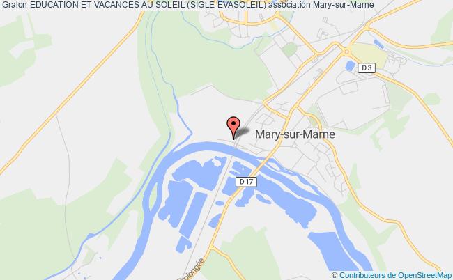 plan association Education Et Vacances Au Soleil (sigle Evasoleil) Mary-sur-Marne