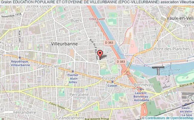 plan association Éducation Populaire Et Citoyenne De Villeurbanne (epoc-villeurbanne) Villeurbanne