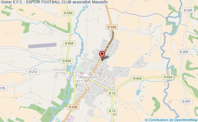 plan association E.f.c. : Espoir Football Club Mauvezin