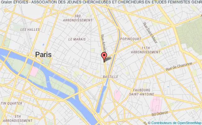 plan association Efigies - Association Des Jeunes Chercheuses Et Chercheurs En Etudes Feministes Genre Et Sexualites Paris