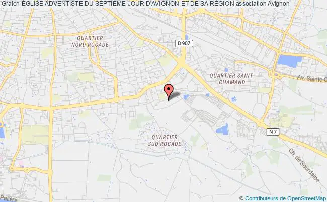 plan association Église Adventiste Du SeptiÈme Jour D'avignon Et De Sa RÉgion Avignon