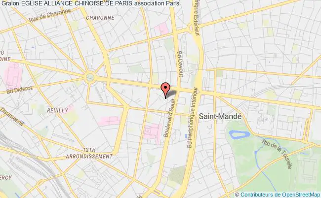 plan association Eglise Alliance Chinoise De Paris Paris