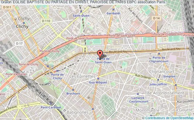 plan association Eglise Baptiste Du Partage En Christ, Paroisse De Paris Ebpc Paris