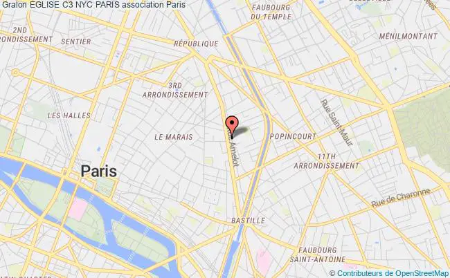plan association Eglise C3 Nyc Paris Paris 3e