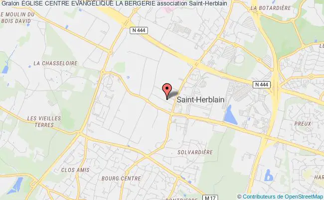 plan association Église Centre Evangelique La Bergerie Saint-Herblain
