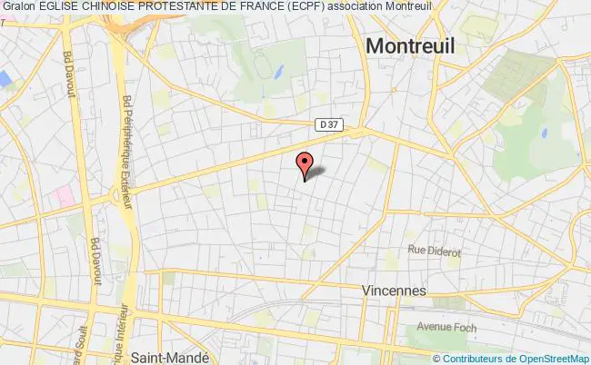 plan association Eglise Chinoise Protestante De France (ecpf) Montreuil