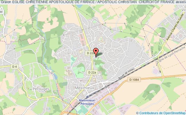 plan association Eglise Chretienne Apostolique De France / Apostolic Christian  Church Of France Meximieux