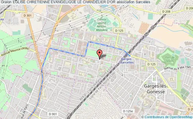 plan association Eglise Chretienne Evangelique Le Chandelier D'or Sarcelles