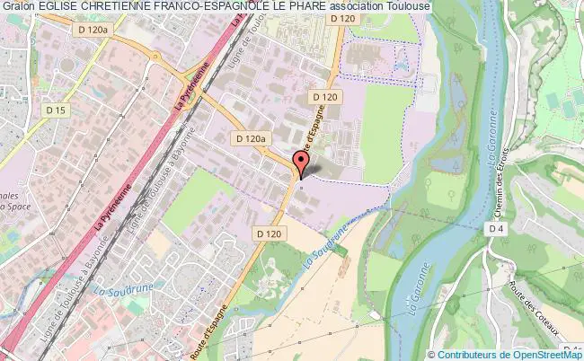 plan association Eglise Chretienne Franco-espagnole Le Phare Toulouse