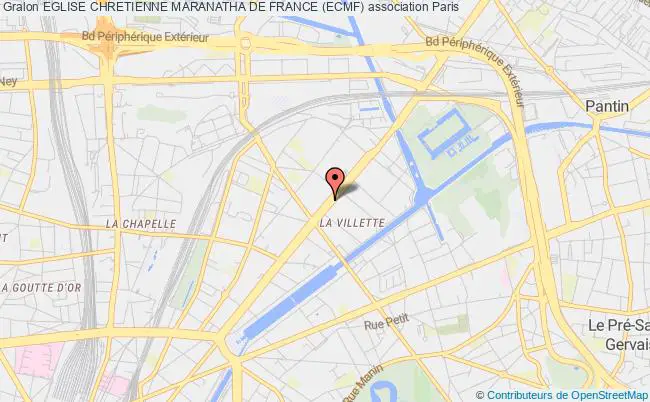 plan association Eglise Chretienne Maranatha De France (ecmf) Paris