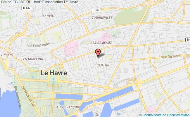 plan association Eglise Du Havre Le Havre