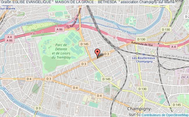 plan association Eglise Evangelique "  Maison De La Grace :  Bethesda  " Champigny-sur-Marne