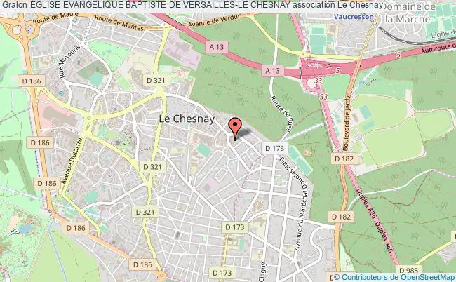 plan association Eglise Evangelique Baptiste De Versailles-le Chesnay Le    Chesnay