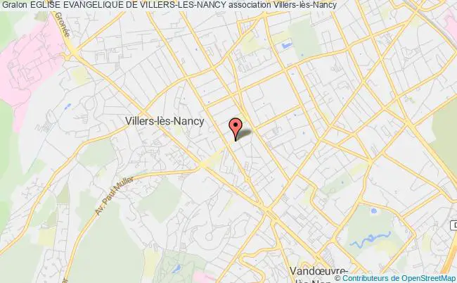 plan association Eglise Evangelique De Villers-les-nancy Villers-lès-Nancy