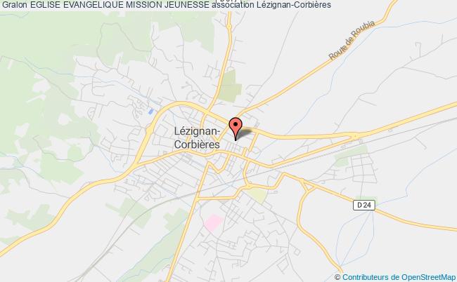 plan association Eglise Evangelique Mission Jeunesse Lézignan-Corbières