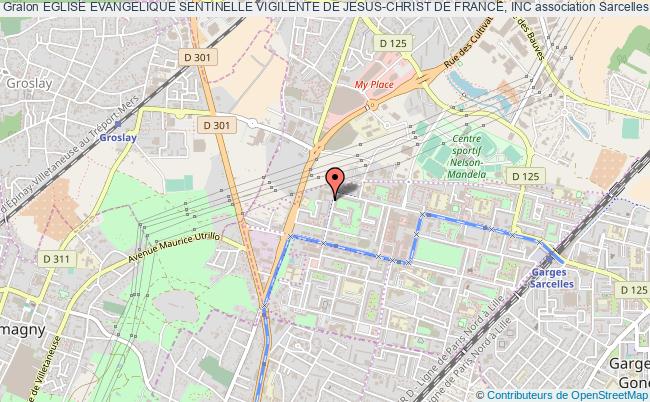 plan association Eglise Evangelique Sentinelle Vigilente De Jesus-christ De France, Inc Sarcelles
