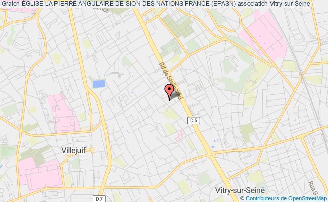 plan association Église La Pierre Angulaire De Sion Des Nations France (epasn) Vitry-sur-Seine