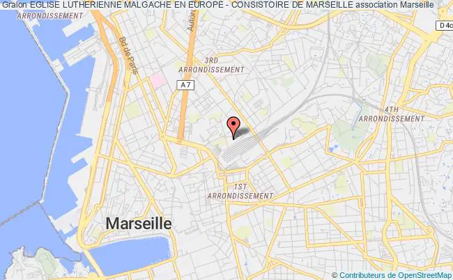 plan association Eglise Lutherienne Malgache En Europe - Consistoire De Marseille Marseille