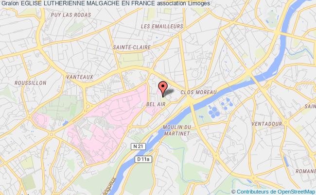 plan association Eglise Lutherienne Malgache En France Limoges