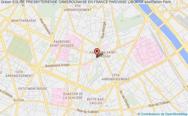 plan association Eglise Presbyterienne Camerounaise En France Paroisse Libomna Paris 13e