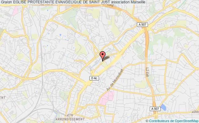 plan association Eglise Protestante Evangelique De Saint Just Marseille
