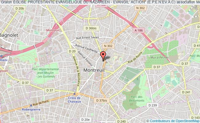 plan association Eglise Protestante Evangelique Du Nazareen - Evangil' Action" (e.p.e.n.ev.a.c) Montreuil