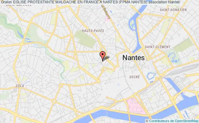 plan association Eglise Protestante Malgache En France A Nantes (fpma Nantes) Nantes