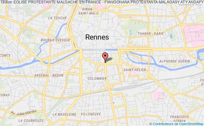 plan association Eglise Protestante Malgache En France - Fiangonana Protestanta Malagasy Aty Andafy - Fpma Rennes Rennes
