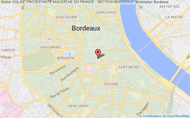 plan association Eglise Protestante Malgache En France - Section Bordeaux Bordeaux