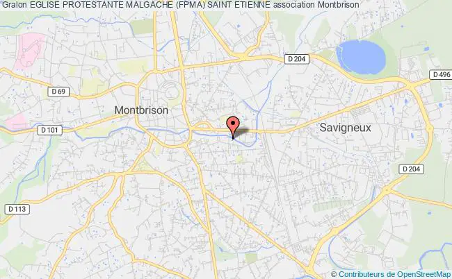 plan association Eglise Protestante Malgache (fpma) Saint Etienne Montbrison